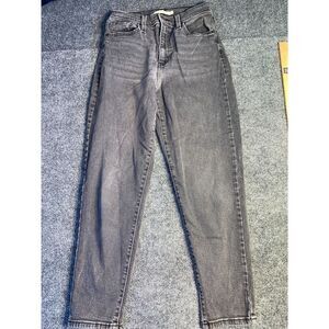 Levi's Mom Jeans Womens Size 27 Gray Denim High Waisted Red Tag High Rise Skinny
